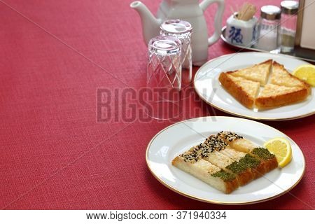 deep fried shrimp toast, chinese dim sum dish