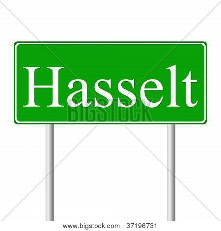 Hasselt zelené dopravní značka