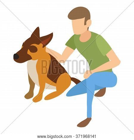 Domestic Cynologist Icon. Isometric Of Domestic Cynologist Vector Icon For Web Design Isolated On Wh