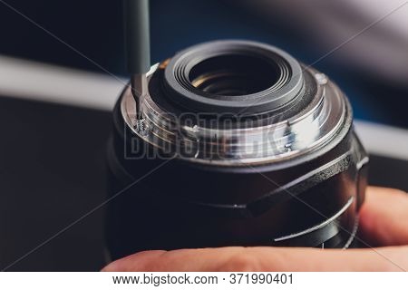 Precision Prime Optical Dslr Lens Service, Adjustment And Alignment. Camera Lens Repair Set In Photo