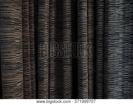Pattern Of Blinds A Background Image, Surface With Natural Pattern For Design And Decoration.