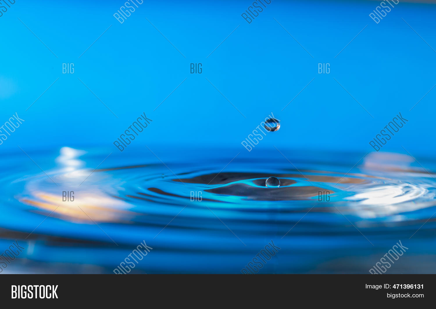 Water Droplets On Blue Image & Photo (Free Trial) Bigstock