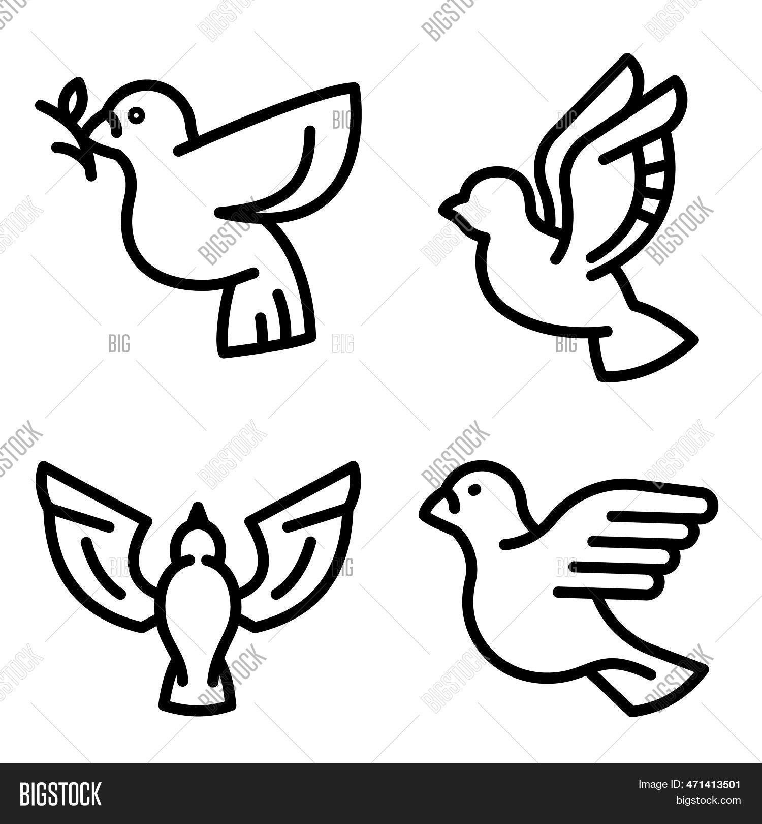 Dove Icons Set. Image & Photo (Free Trial) Bigstock