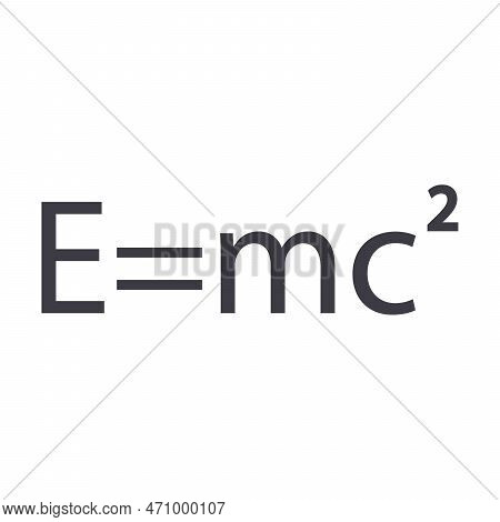 Physical Formula Of Energy Vector Illustration Isolated On White Background. Physics, Science Concep