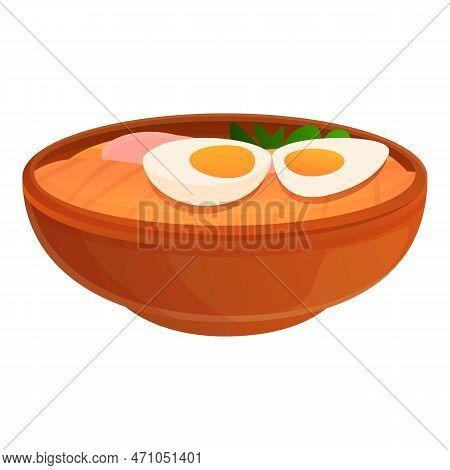 Egg Ramen Icon. Cartoon Of Egg Ramen Icon For Web Design Isolated On White Background