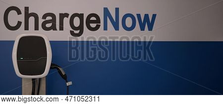 Ev Charger Car Station Charging Use Ac Socket Plug For Electric Engine Vehicle.