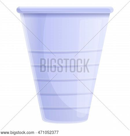 Small Plastic Cup Icon. Cartoon Of Small Plastic Cup Icon For Web Design Isolated On White Backgroun