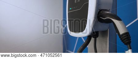 Ev Charger Car Station Charging Use Ac Socket Plug For Electric Engine Vehicle.