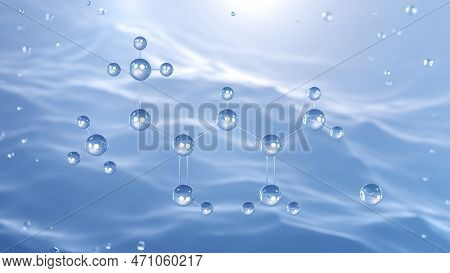 Metformin Hydrochloride Molecular Structure, 3d Model Molecule, C4h12cln5, Structural Chemical Formu