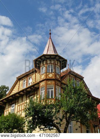 A Typical Spa Building In Luhacovice Spa, Czech Republic.
