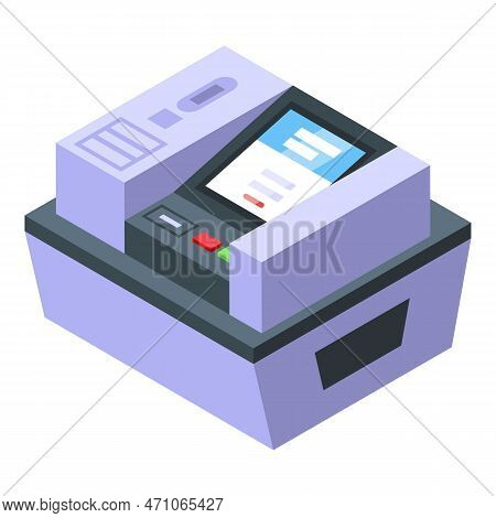 Electronic Voiting Device Icon Isometric Vector. Vote Election. Digital Box