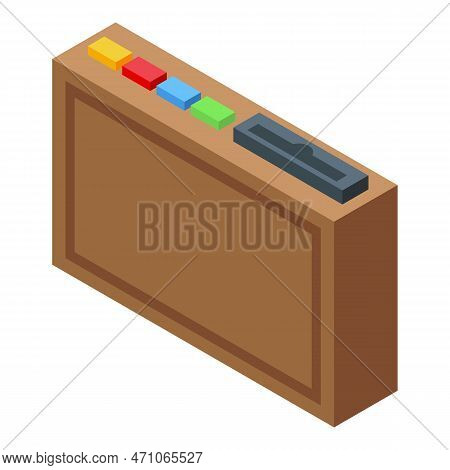 Electronic Voiting Case Icon Isometric Vector. Election Vote. Voter Poll