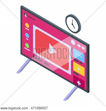 Passive Tv Lifestyle Icon Isometric Vector. Health Disease. Inactive Problem