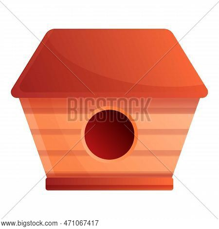 Cute Bird House Icon. Cartoon Of Cute Bird House Icon For Web Design Isolated On White Background