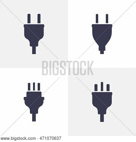 Electric Plug Power Vector Consumption Ac Symbol Icon. Electric Plug Icon Illustration Isolated Adap