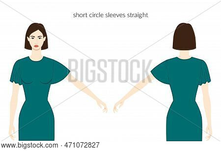 Circle Sleeves Cape, Butterfly, Flutter, Capelet Short Length Clothes Dresses, Tops, Shirts Technica