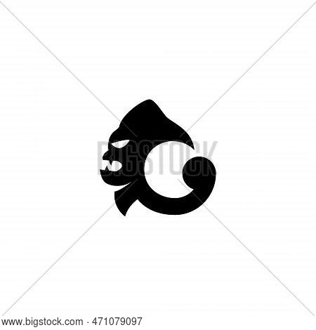 Gorilla Head Vector Illustration For Icon,symbol Or Logo. Gorilla Template Logo
