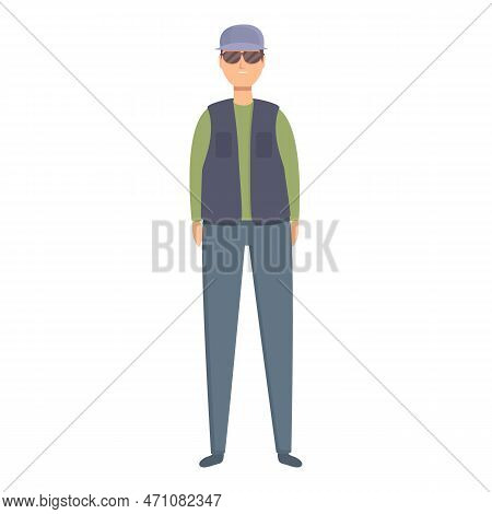 Modern Trucker Icon Cartoon Vector. Cap Driver. Worker Male