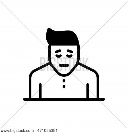 Black Solid Icon For Tried Attempt Endeavour Strive Make-an-effort Disappoint Disillusion Sad
