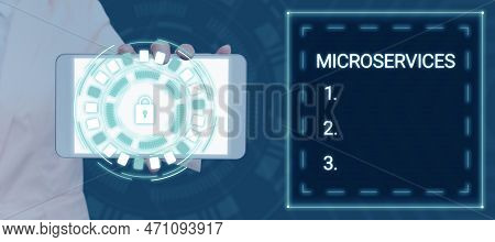 Conceptual Caption Microservices. Business Approach Software Development Technique Building Single F