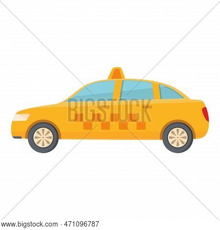 Taxi Car Icon Cartoon Vector. Cab Driver. Mobile Order