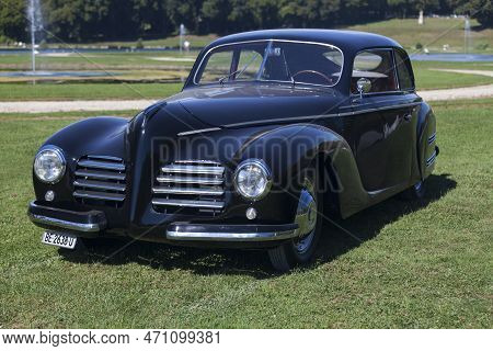 Chantilly, France - September 03 2016: Fiat 2800 Berlinetta Superleggera (1940). The Model Was Produ