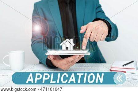 Conceptual Caption Application. Business Idea An Order For Something Formal And Usually Written Form
