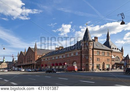 Copenhagen, Denmark - June 28 2019: The Copenhagen Central Station (danish: Københavns Hovedbanegård