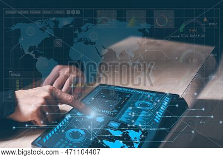Business Global Internet Connection Technology , Financial And Banking, Digital Link Tech, Big Data.