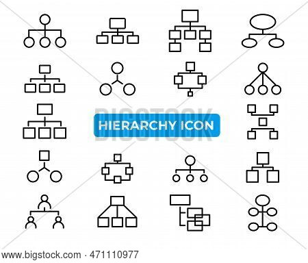 Premium Set Of Hierarchy Line Icons.hierarchy Line Icon Set