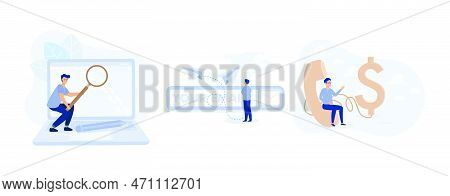 Website Visitor Tracking Or Digital Footprint, Online Communication, Telemarketing Or Telesales, Set