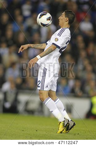 BARCELONA - 11 mei: Angel Di Maria van Real Madrid tijdens de Spaanse League match tussen Espanyol 