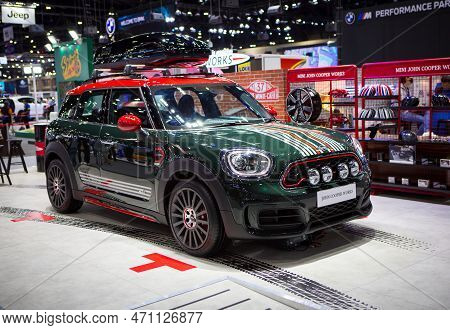 Bangkok, Thailand - December 7, 2022: Mini John Cooper Works Exhibit At Motor Expo 2022