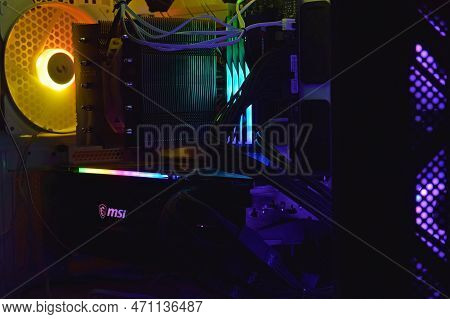 Assembled New Modern Computer On The 4Th Generation Processor.