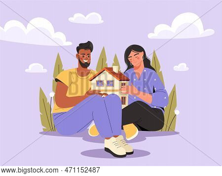 People Buying House. Man And Woman Choose Real Estate And Private Property. Investing And Trading, M