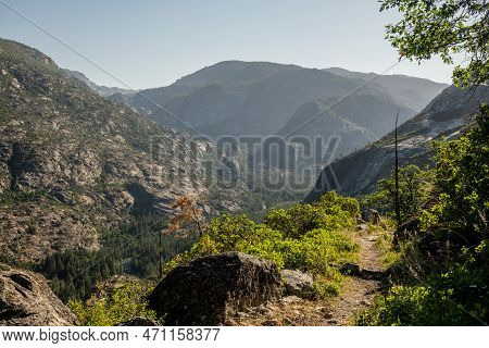 Haze Hangs In The Air Over The Grand Canyon Of The Tuolumne River In Yosemite