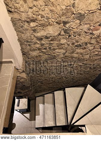 Descending Into Adventure: Hiking Down Rustic Stairs