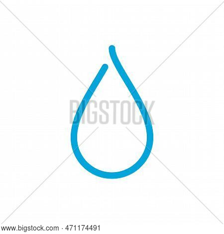 Rope Shape Water Drop Logo Design Vector Isolated On White Background.