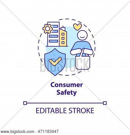Consumer Safety Concept Icon. Professional Service. Private Sector Regulations Abstract Idea Thin Li