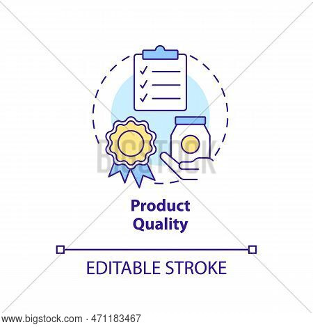 Product Quality Concept Icon. Certificated Goods. Private Sector Regulations Abstract Idea Thin Line