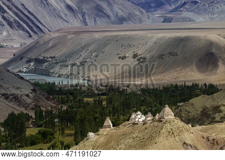 Buddhist Stupa, Mound-like Or Hemispherical Structure Containing Relics , Used As A Place Of Meditat