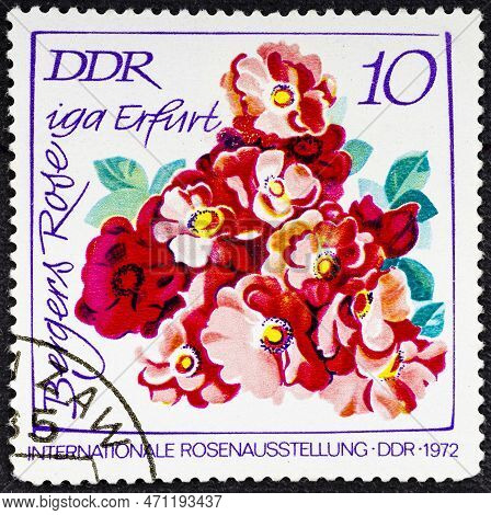 Gdr - Circa 1972: Stamp Printed In East Germany Ddr, German Democratic Republic Shows Bergers Erfurt