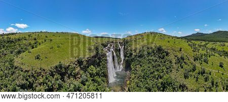 Drone View At Lisbon Waterfall Near Graskop In South Africa