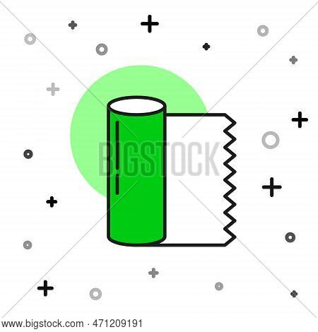 Filled Outline Textile Fabric Roll Icon Isolated On White Background. Roll, Mat, Rug, Cloth, Carpet 