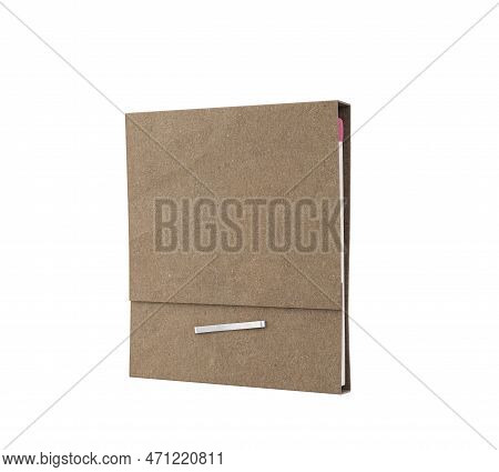 A Closed Book Of Matches Made With Wood With Pink Tips In A Generic White Unbranded Cardboard Book O