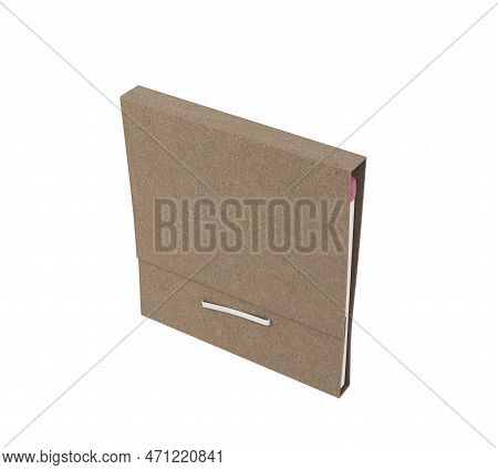 A Closed Book Of Matches Made With Wood With Pink Tips In A Generic White Unbranded Cardboard Book O