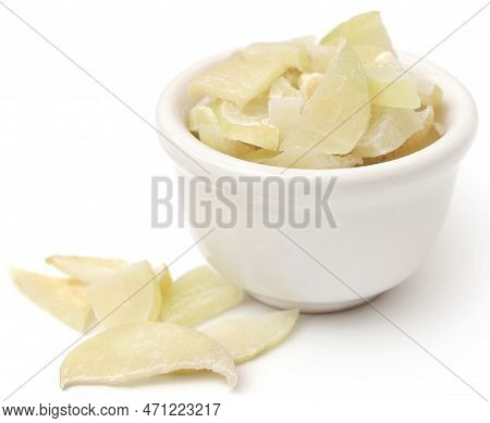 Sliced Amla Fruits Fresh Over White Background