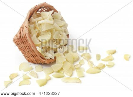 Sliced Amla Fruits Fresh Over White Background