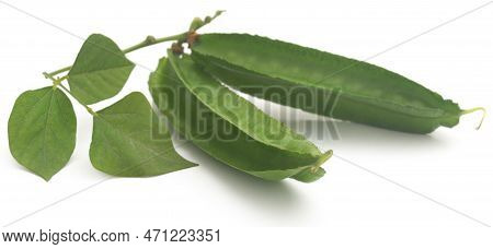 Winged Bean Fresh And Organic Over White Background