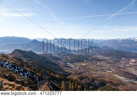 Landscape From Costalta Mount Top. Italian Alps Panorama